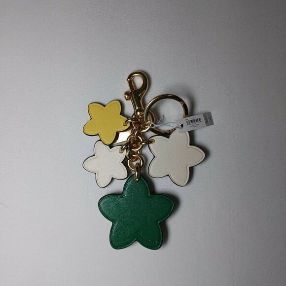 NWT C8346 Coach Mystical Floral Wildflower Cluster Mix Bag Charm Keychain - Picture 2 of 2